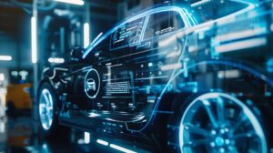 Image of a car showing generated content