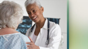 Doctor talking to patient