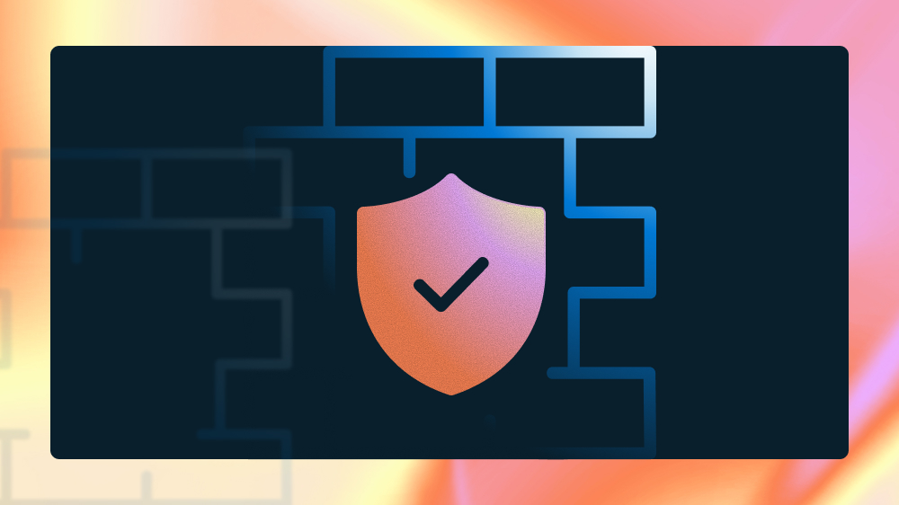 Graphic indicating a shield representing cyber defensive features and tactics.
